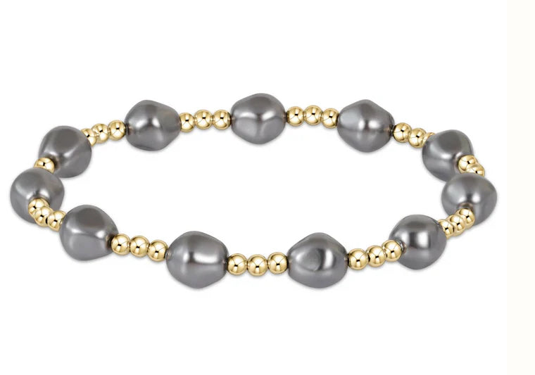 Enewton Admire Gold 3mm Bracelet-Dark Grey