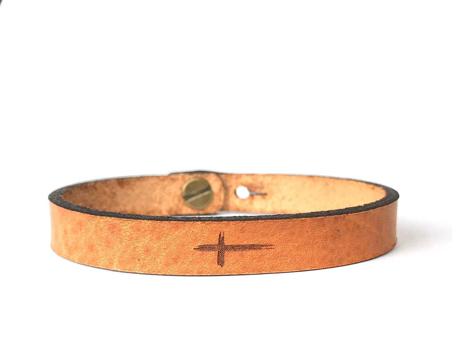 Cross Thin Leather Bracelet: Custom