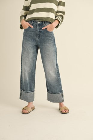 Andi Wide Cuffed Denim