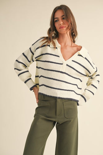 Nina Navy Stripe Sweater