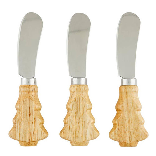 Tree Handle Spreaders - Set of 3: Hand Wash Only / Stainless Steel, Rubber Wood