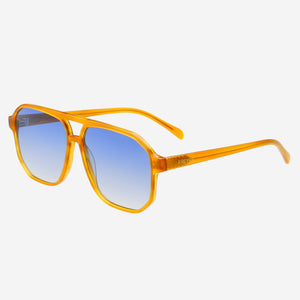 Billie ( NEW ) Unisex Aviator Sunglasses : Light Brown