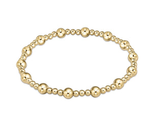 Enewton Classic Sincerity Pattern 6mm Bead Bracelet Gold